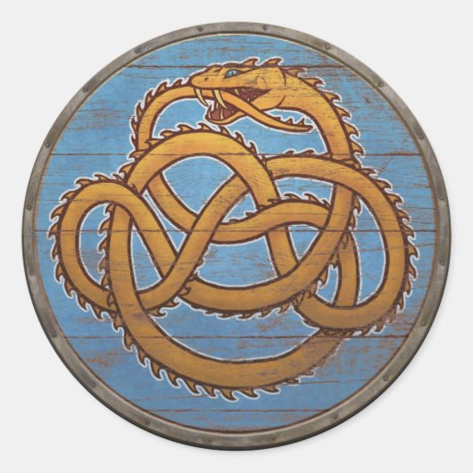 Viking Shield Sticker - Jörmungandr (Voorkant)