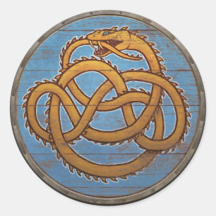 Viking Shield Sticker - Jörmungandr