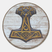 Viking Shield Sticker - Mjolnir (Voorkant)