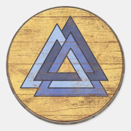 Viking Shield Sticker - Valknut (Voorkant)