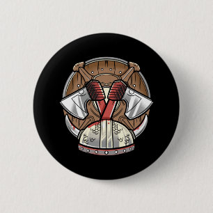 Viking Shield - Warrior Logo Ronde Button 5,7 Cm
