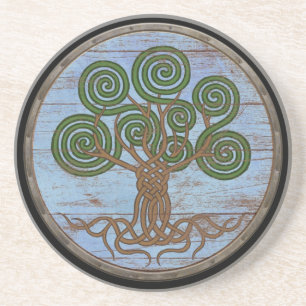Viking Shield - Yggdrasil Zandsteen Onderzetter