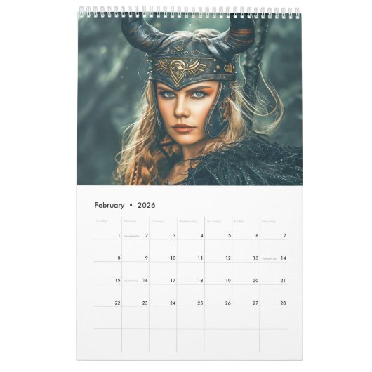 Viking Shieldmaidens – Portraits Of Strength Kalender (Feb 2026)