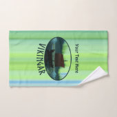 Viking Ship and Northern Lights Bad Handdoek (Handdoek)