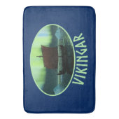 Viking Ship and Northern Lights Badmat (Voorkant Verticaal)
