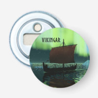 Viking Ship and Northern Lights