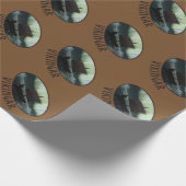 Viking Ship and Northern Lights Cadeaupapier (Hoek)