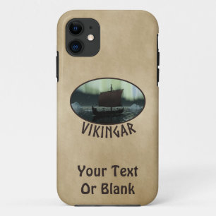 Viking Ship and Northern Lights iPhone 11 Hoesje