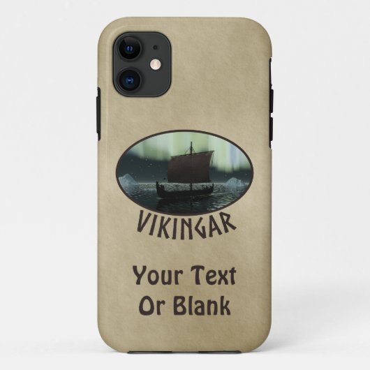 Viking Ship and Northern Lights Case-Mate iPhone Case (Achterkant)