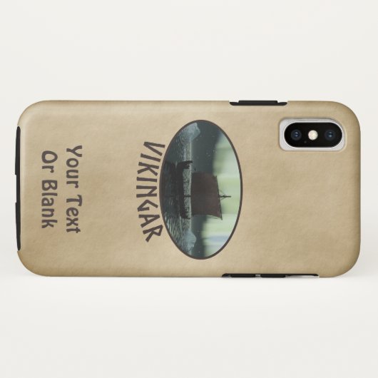 Viking Ship and Northern Lights Case-Mate iPhone Case (Achterkant (horizontaal))