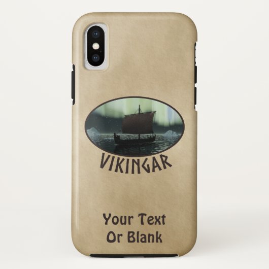 Viking Ship and Northern Lights Case-Mate iPhone Case (Achterkant)