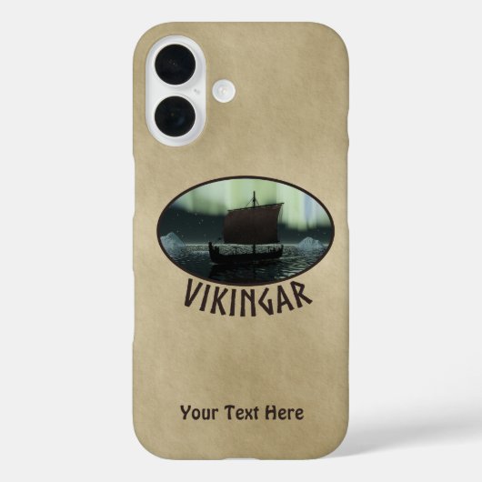 Viking Ship and Northern Lights Case-Mate iPhone Case (Achterkant)
