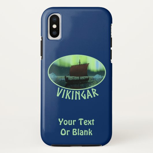 Viking Ship and Northern Lights Case-Mate iPhone Case (Achterkant)