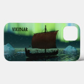 Viking Ship and Northern Lights Case-Mate iPhone Case (Achterkant (horizontaal))