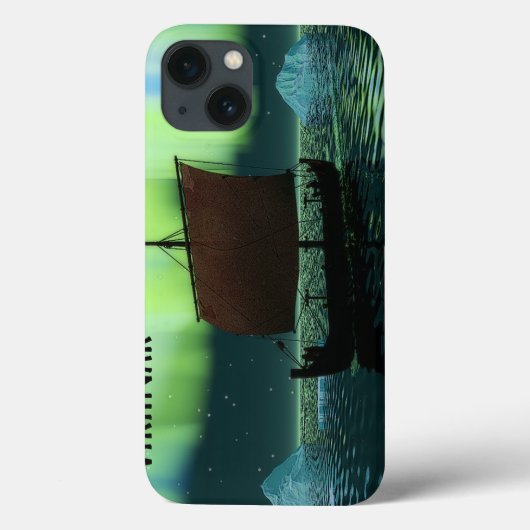 Viking Ship and Northern Lights Case-Mate iPhone Case (Achterkant)