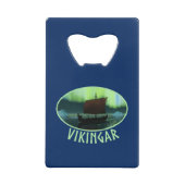 Viking Ship and Northern Lights Creditkaart Flessenopener (Achterkant)