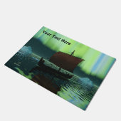 Viking Ship and Northern Lights Deurmat (Schuin)