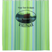 Viking Ship and Northern Lights Douchegordijn (Voorkant)