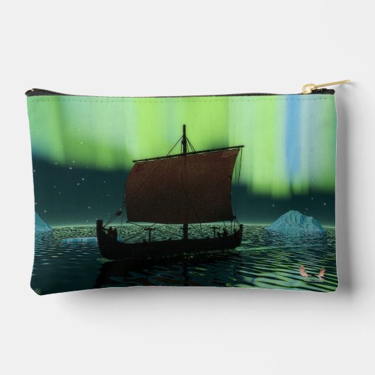 Viking Ship and Northern Lights Etui (Achterkant)