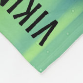 Viking Ship and Northern Lights Fleece Deken (Hoek)