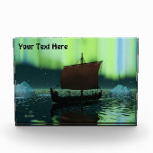 Viking Ship and Northern Lights Fotoblokken (Voorkant)