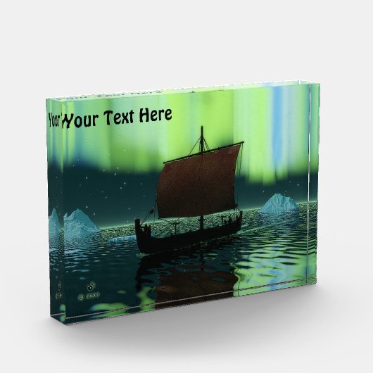 Viking Ship and Northern Lights Fotoblokken (Links)