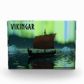 Viking Ship and Northern Lights Fotoblokken (Voorkant)
