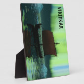 Viking Ship and Northern Lights Fotoplaat (Zijkant)