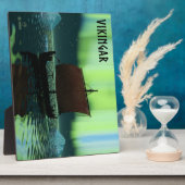 Viking Ship and Northern Lights Fotoplaat (Zijkant)