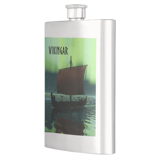 Viking Ship and Northern Lights Heupfles (Links)