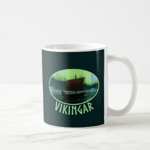 Viking Ship and Northern Lights Koffiemok