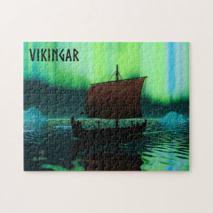 Viking Ship and Northern Lights Legpuzzel