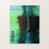 Viking Ship and Northern Lights Legpuzzel (Verticaal)