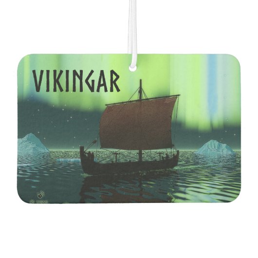 Viking Ship and Northern Lights Luchtverfrisser (Voorkant)