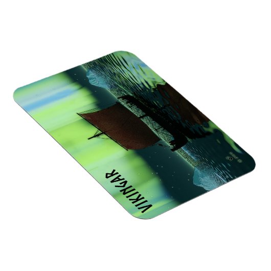 Viking Ship and Northern Lights Magneet (Rechterzijde)