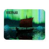 Viking Ship and Northern Lights Magneet (Horizontaal)