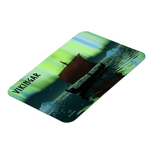 Viking Ship and Northern Lights Magneet (Linkerzijde)