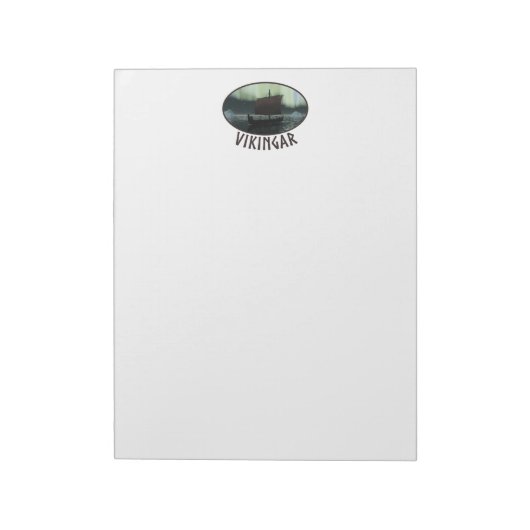 Viking Ship and Northern Lights Notitieblok (Linkerzijde)