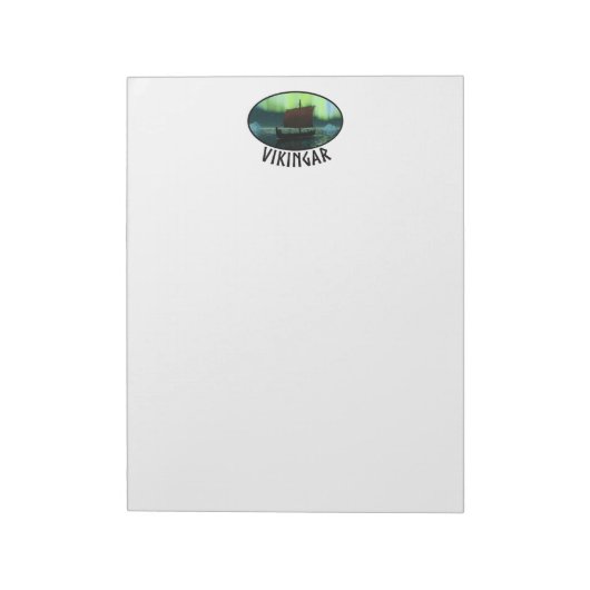 Viking Ship and Northern Lights Notitieblok (Linkerzijde)
