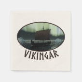 Viking Ship and Northern Lights Servetten (Voorkant)
