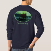 Viking Ship and Northern Lights T-shirt (Achterkant)
