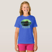 Viking Ship and Northern Lights T-shirt (Voorkant volledig)