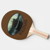 Viking Ship and Northern Lights Tafeltennisbatje (Zijkant)