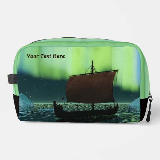 Viking Ship and Northern Lights Toilettasje (Voorkant)