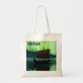 Viking Ship and Northern Lights Tote Bag (Voorkant)