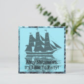 Viking Ship Birthday Kaart (Staand voorkant)