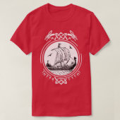 Viking Ship Boat runt Wikinger Vikings T-shirt (Design voorkant)