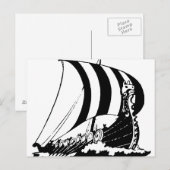 Viking Ship Briefkaart (Voorkant / Achterkant)