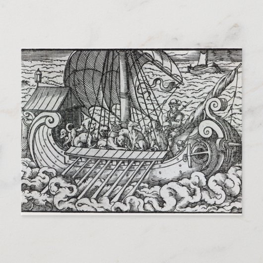 Viking Ship Briefkaart (Voorkant)