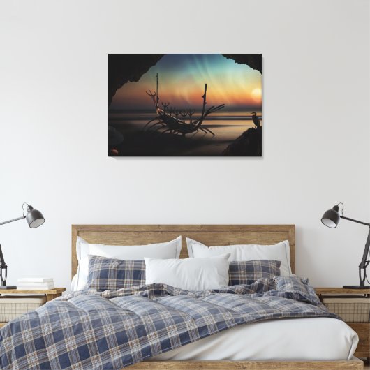 Viking Ship Canvas Afdruk (Insitu (Slaapkamer))